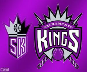 yapboz Logo Sacramento Kings, NBA takımı. Pasifik Grubu, Batı Konferansı